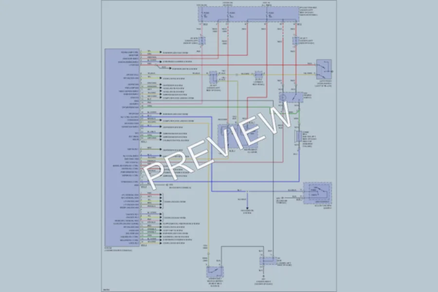 2007 Hyundai Tucson Warning Systems wiring diagram preview