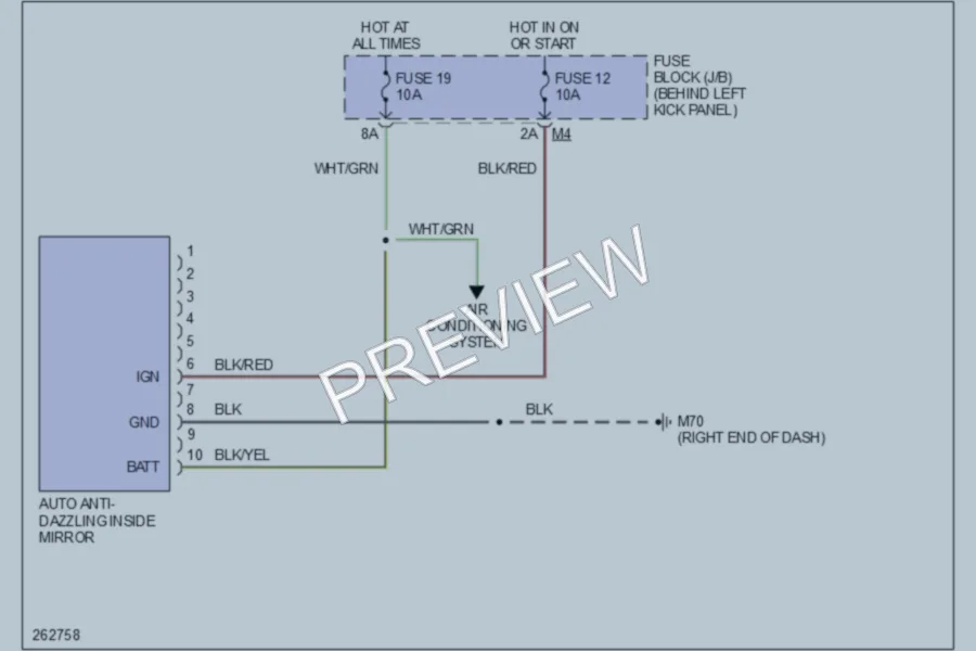 2007 Infiniti M35 Power Mirrors wiring diagram preview