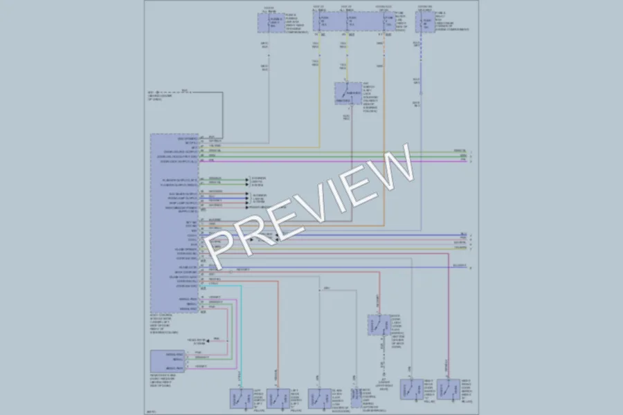 2007 Infiniti QX56 Power Door Locks wiring diagram preview