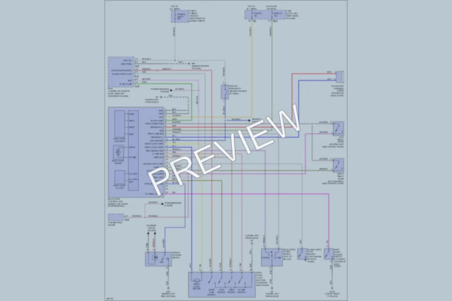2007 Infiniti QX56 Trunk Tailgate Fuel Door wiring diagram preview