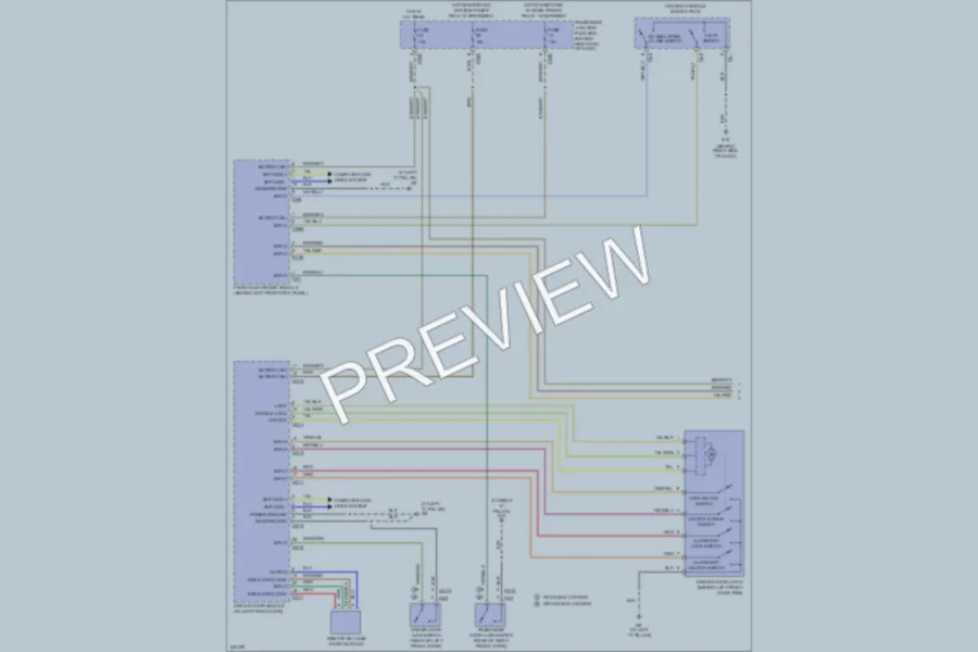 2007 Jaguar VandenPlas Power Door Locks wiring diagram preview