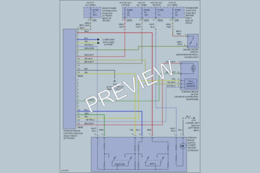 2007 Jaguar XJSuper Shift Interlock wiring diagram preview
