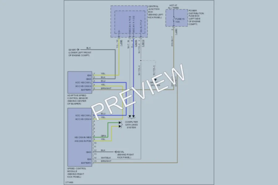 2007 Jaguar XK Cruise Control wiring diagram preview
