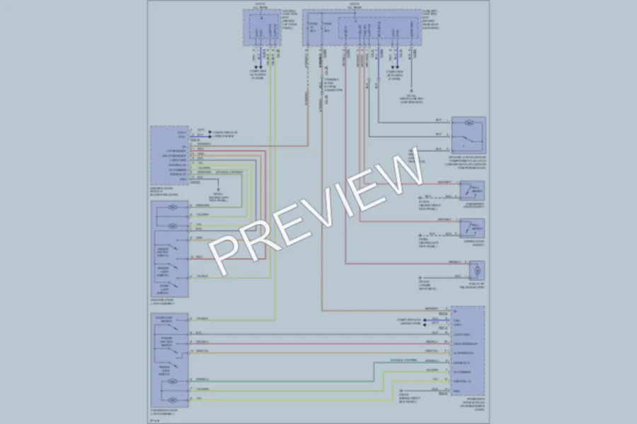 2007 Jaguar XKR Power Door Locks wiring diagram preview