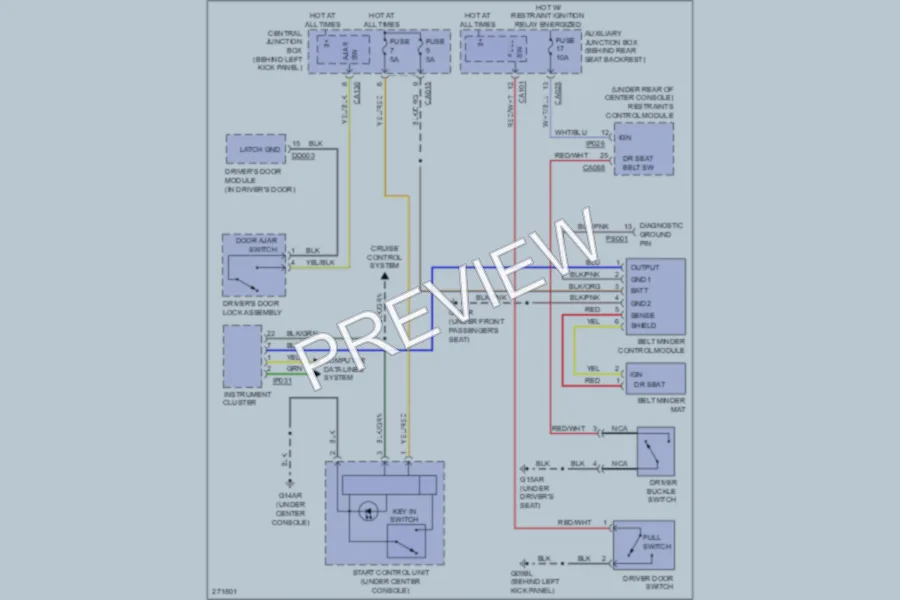 2007 Jaguar XKR Warning Systems wiring diagram preview
