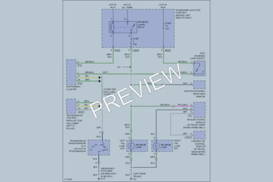 2007 Jaguar XType Exterior Lights wiring diagram preview