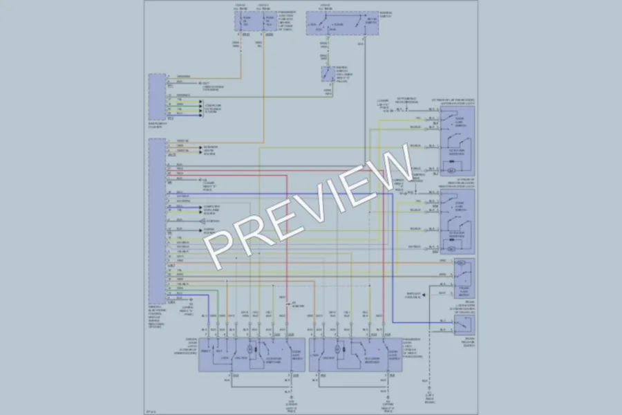 2007 Jaguar XType Power Door Locks wiring diagram preview