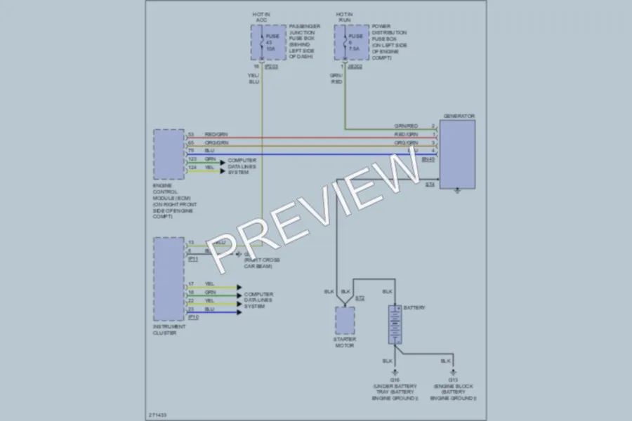 2007 Jaguar XType Starting Charging wiring diagram preview