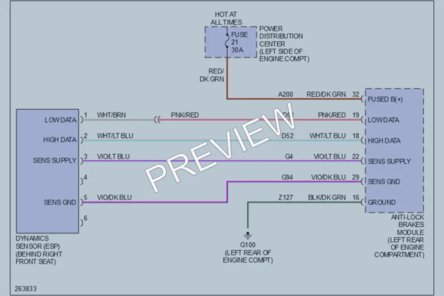 2007 Jeep Commander Electronic Power Steering wiring diagram preview