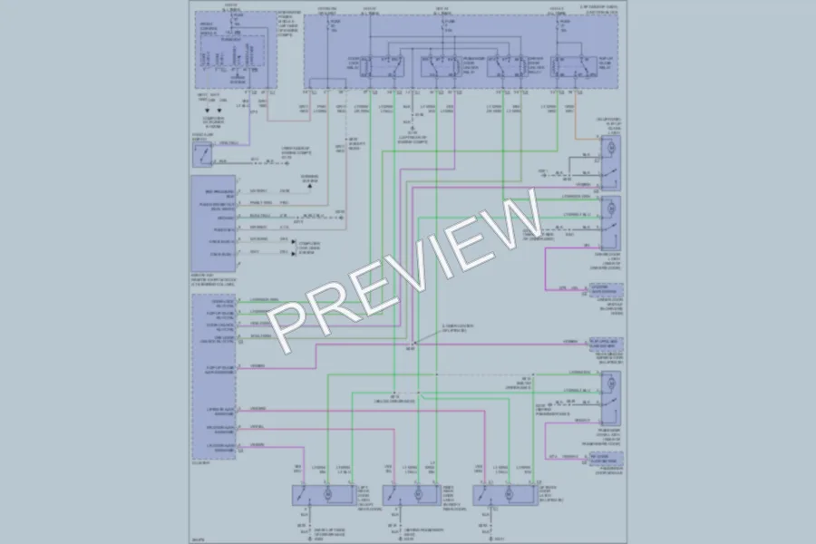 2007 Jeep Commander Power Door Locks wiring diagram preview