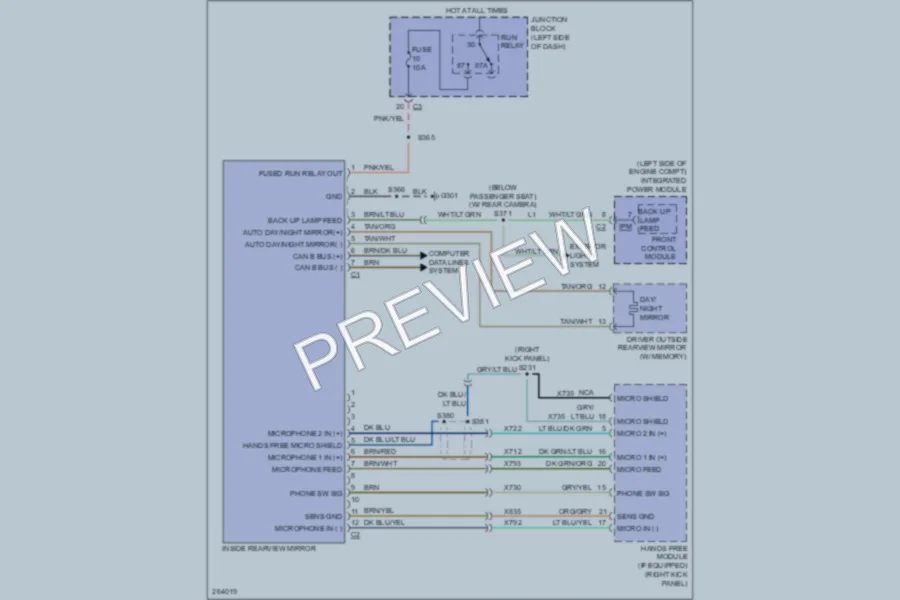2007 Jeep Commander Power Mirrors wiring diagram preview
