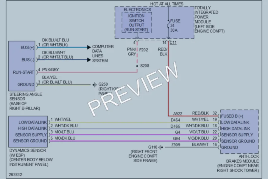 2007 Jeep Compass Electronic Power Steering wiring diagram preview