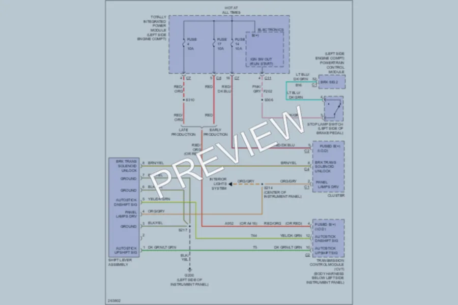2007 Jeep Compass Shift Interlock wiring diagram preview