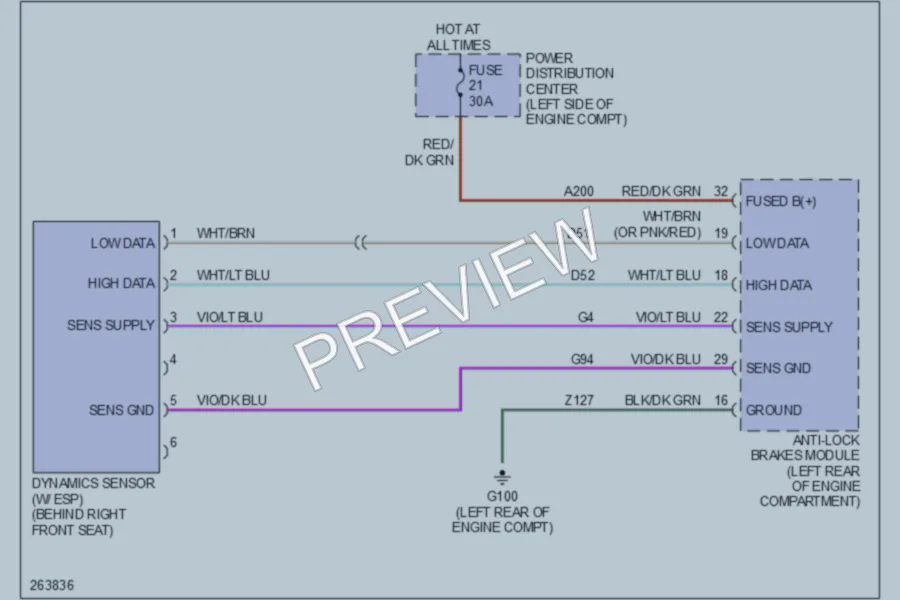 2007 Jeep GrandCherokee Electronic Power Steering wiring diagram preview