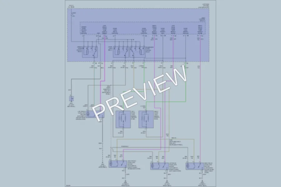 2007 Jeep Liberty Power Door Locks wiring diagram preview