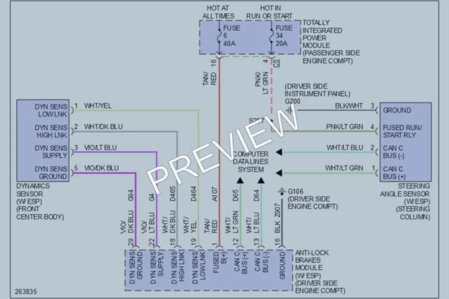 2007 Jeep Wrangler Electronic Power Steering wiring diagram preview