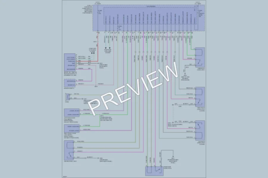 2007 Jeep Wrangler Power Door Locks wiring diagram preview