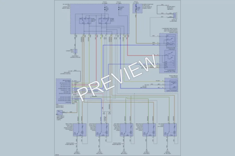 2007 Kia Rio5 Power Door Locks wiring diagram preview