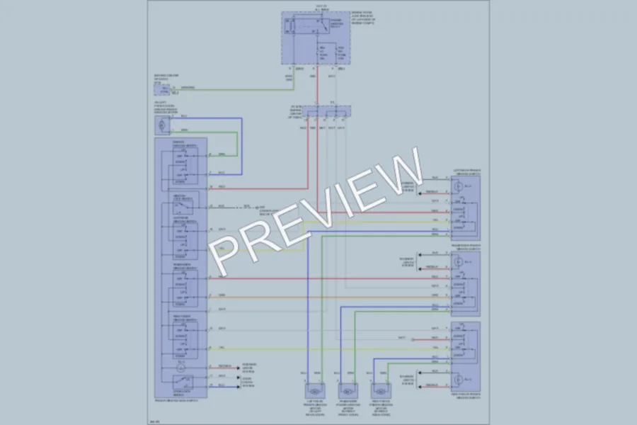 2007 Kia Sorento Power Windows wiring diagram preview
