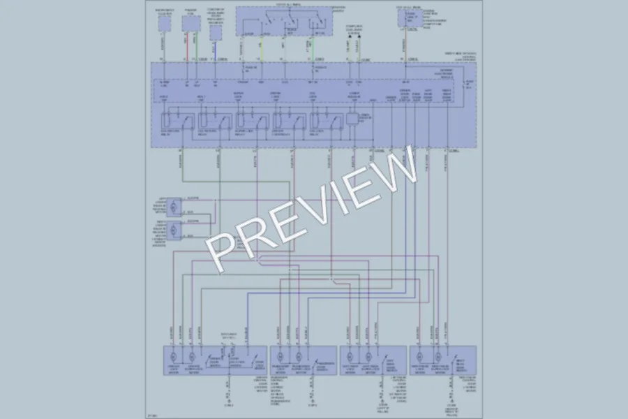 2007 LandRover LR3 Power Door Locks wiring diagram preview