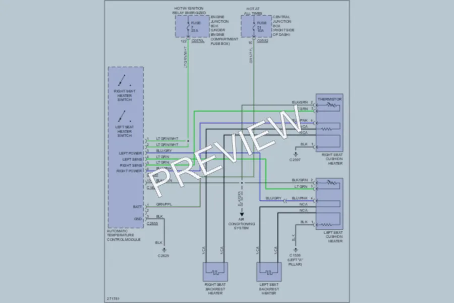 2007 LandRover LR3 Power Seats wiring diagram preview
