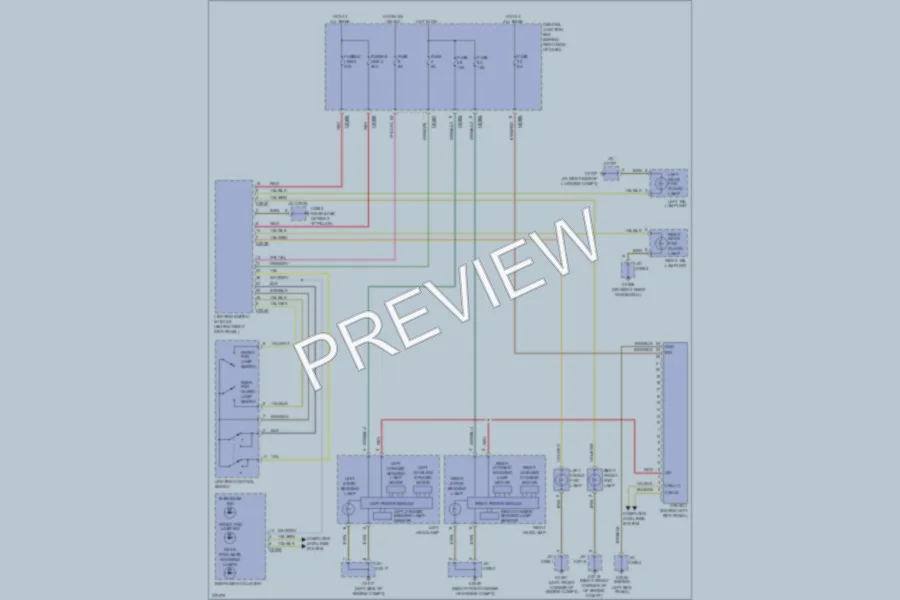 2007 LandRover RangeRover Headlights wiring diagram preview