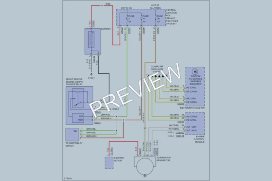 2007 LandRover RangeRover Starting Charging wiring diagram preview