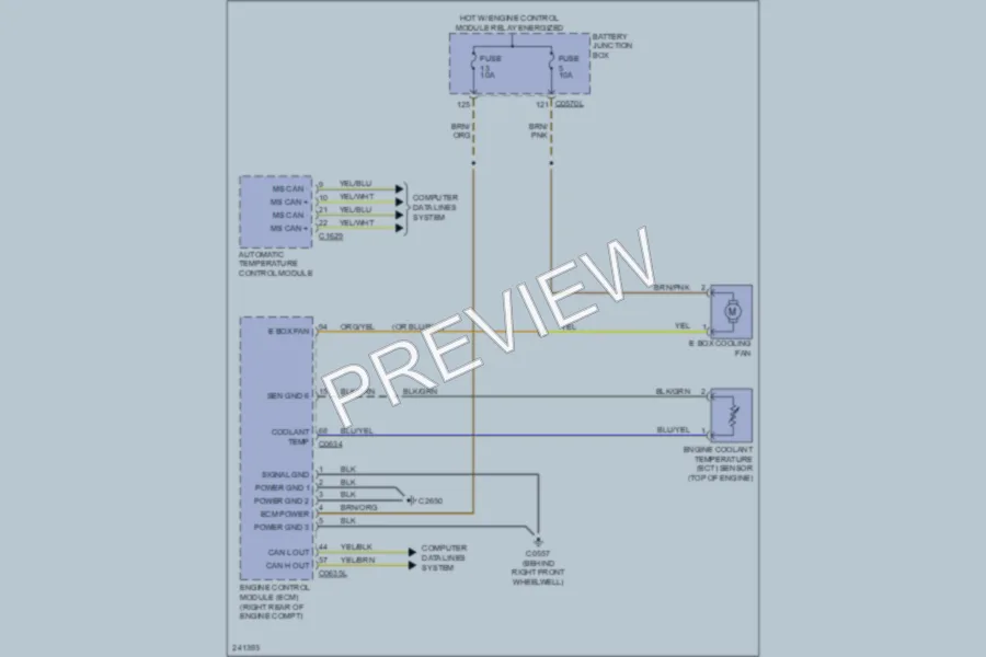 2007 LandRover RangeRoverSport Cooling Fan wiring diagram preview