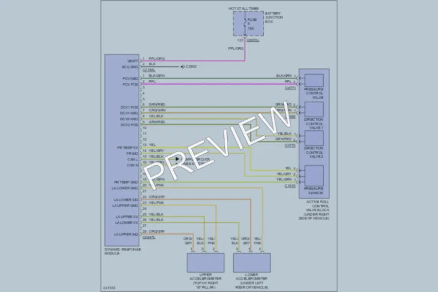 2007 LandRover RangeRoverSport Electronic Suspension wiring diagram preview