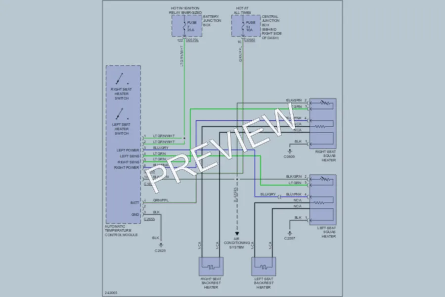 2007 LandRover RangeRoverSport Power Seats wiring diagram preview