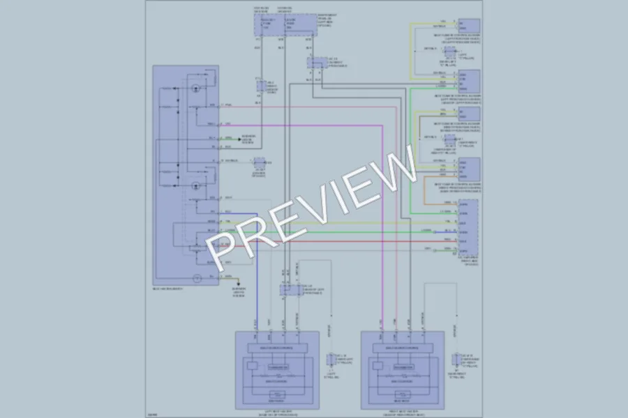 2007 Lexus ES350 Power Seats wiring diagram preview