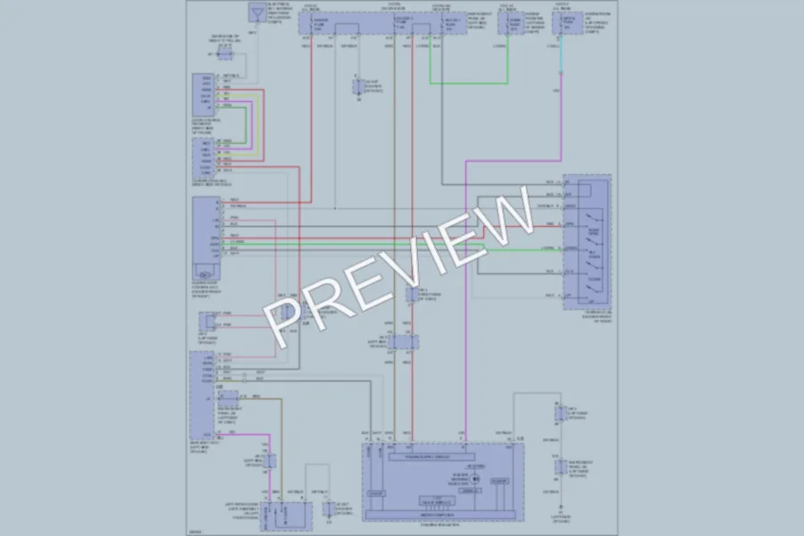 2007 Lexus ES350 Power Top Sunroof wiring diagram preview