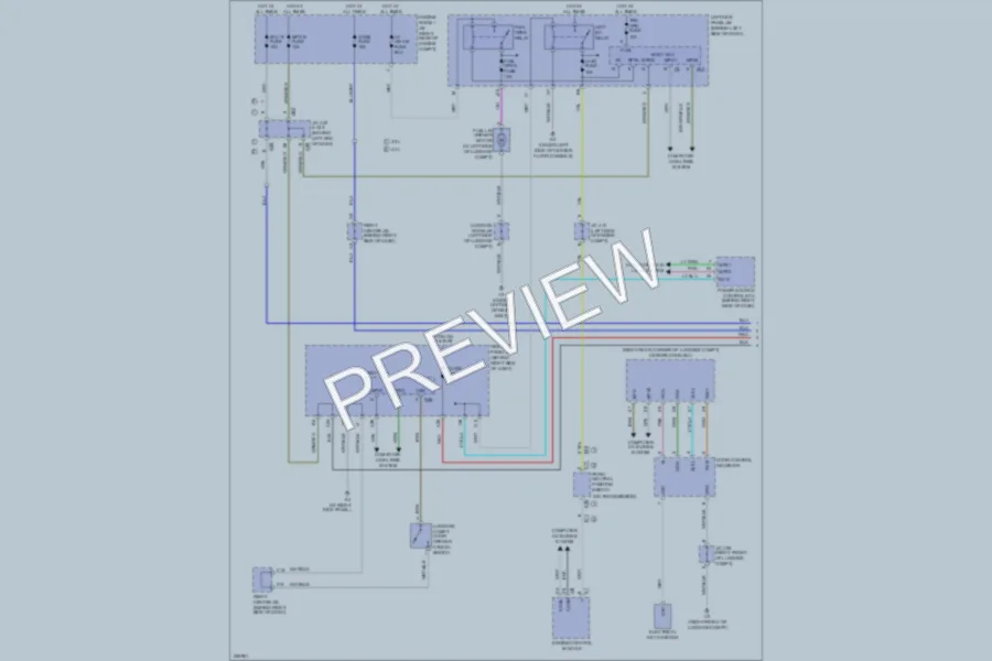 2007 Lexus GS430 Trunk Tailgate Fuel Door wiring diagram preview