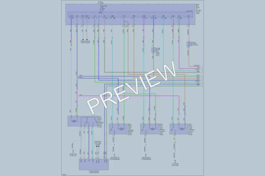 2007 Lexus IS350 Power Door Locks wiring diagram preview