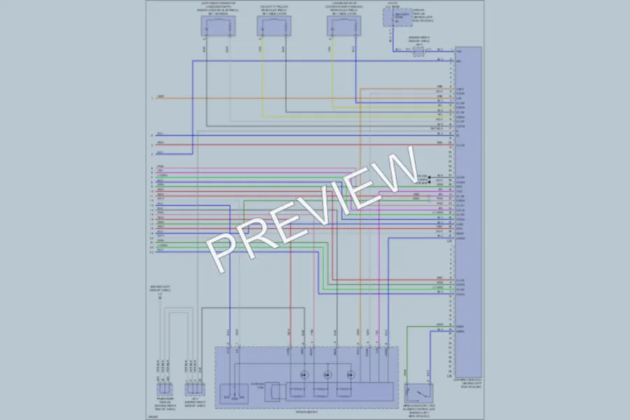 2007 Lexus LS460 Power Door Locks wiring diagram preview