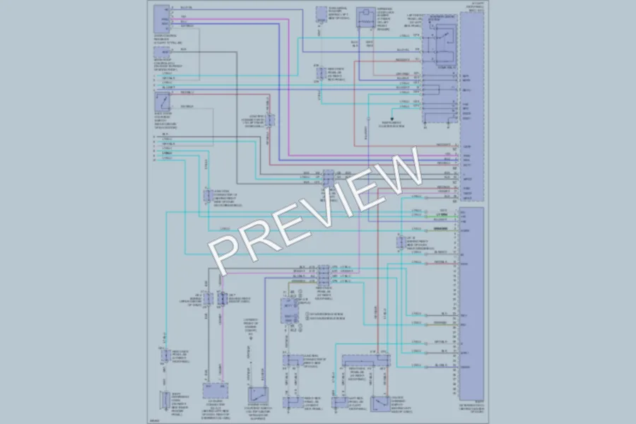 2007 Lexus LX470 Anti Theft wiring diagram preview