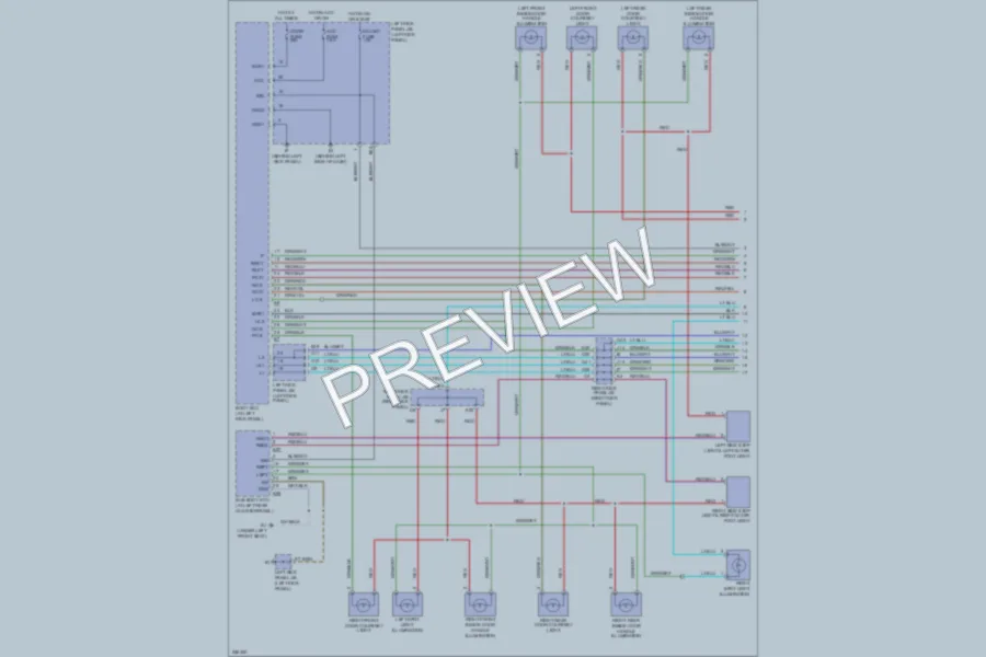 2007 Lexus LX470 Interior Lights wiring diagram preview