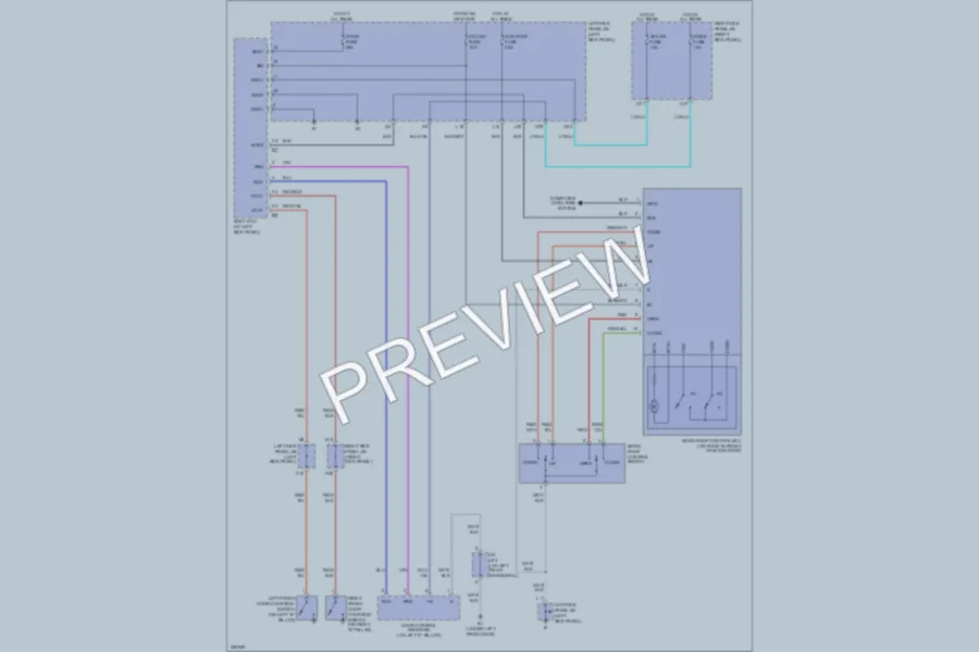 2007 Lexus LX470 Power Top Sunroof wiring diagram preview