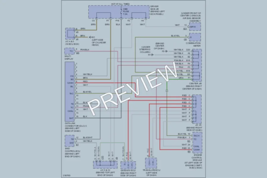2007 Lexus SC430 Computer Data Lines wiring diagram preview