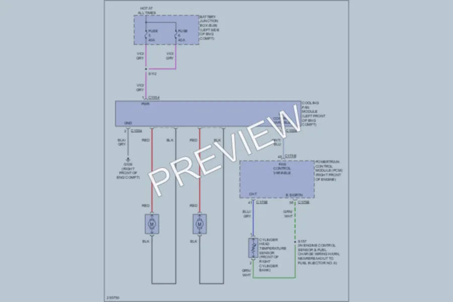 2007 Lincoln MKX Cooling Fan wiring diagram preview