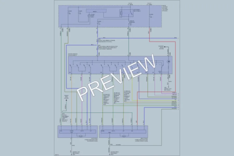 2007 Lincoln MKX Power Windows wiring diagram preview