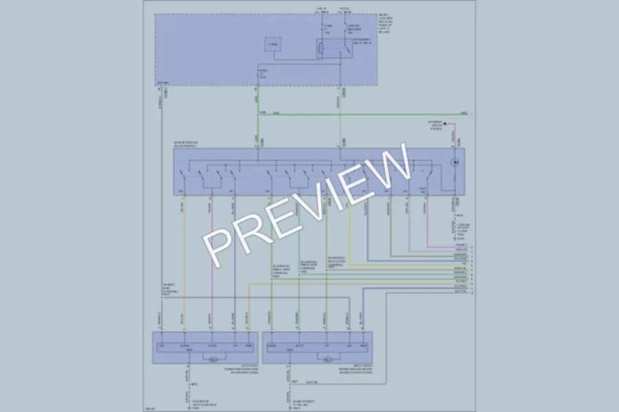 2007 Lincoln MKZ Power Windows wiring diagram preview
