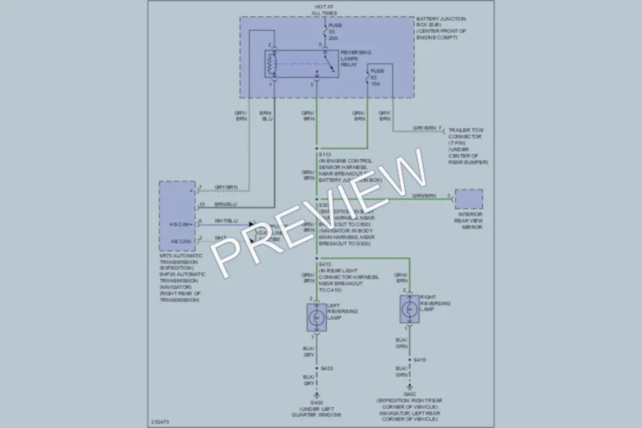 2007 Lincoln NavigatorL Exterior Lights wiring diagram preview