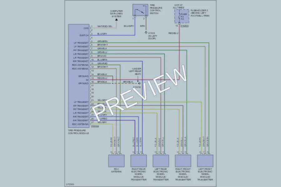 2007 MINI Cooper Warning Systems wiring diagram preview