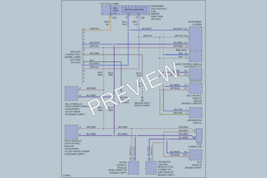 2007 Mazda 3 Computer Data Lines wiring diagram preview