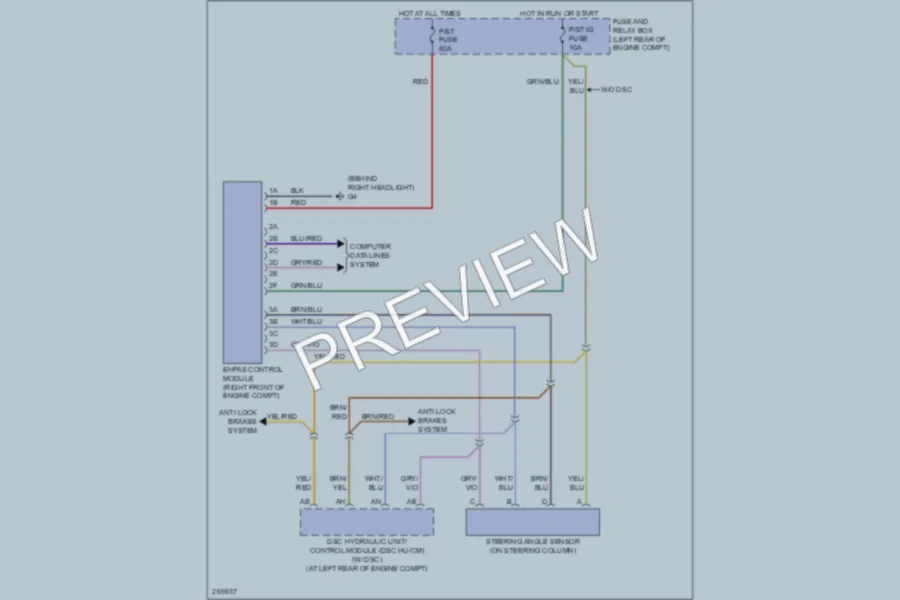 2007 Mazda 3 Electronic Power Steering wiring diagram preview