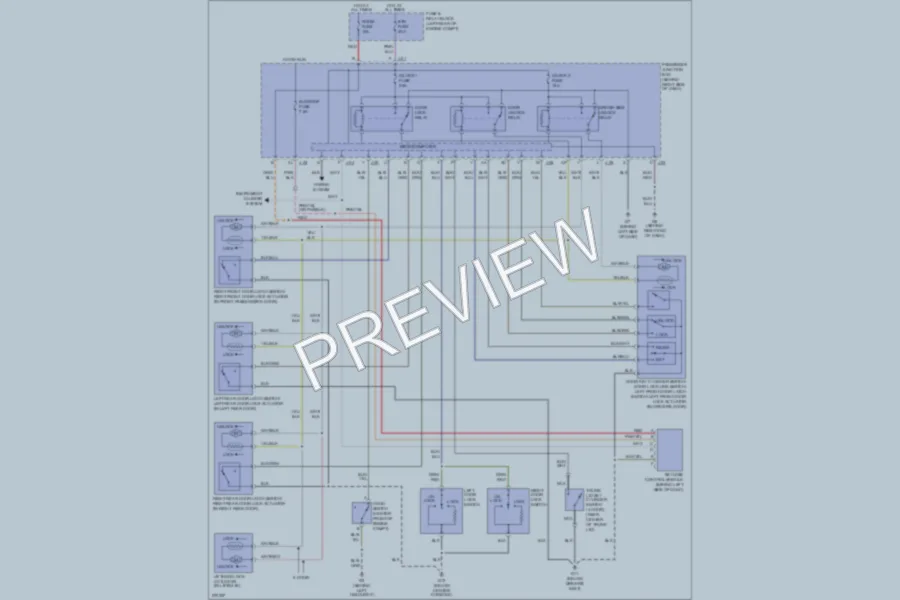 2007 Mazda 3 Power Door Locks wiring diagram preview