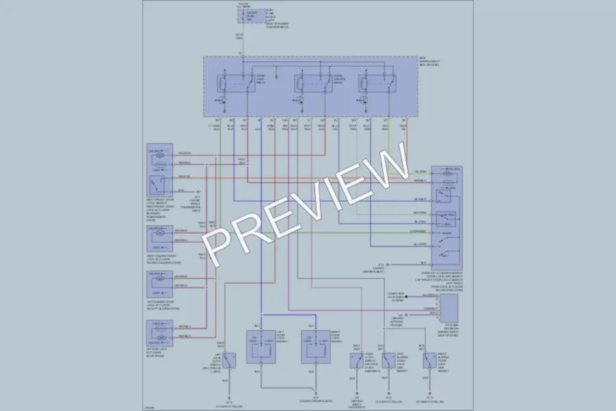 2007 Mazda 5 Power Door Locks wiring diagram preview