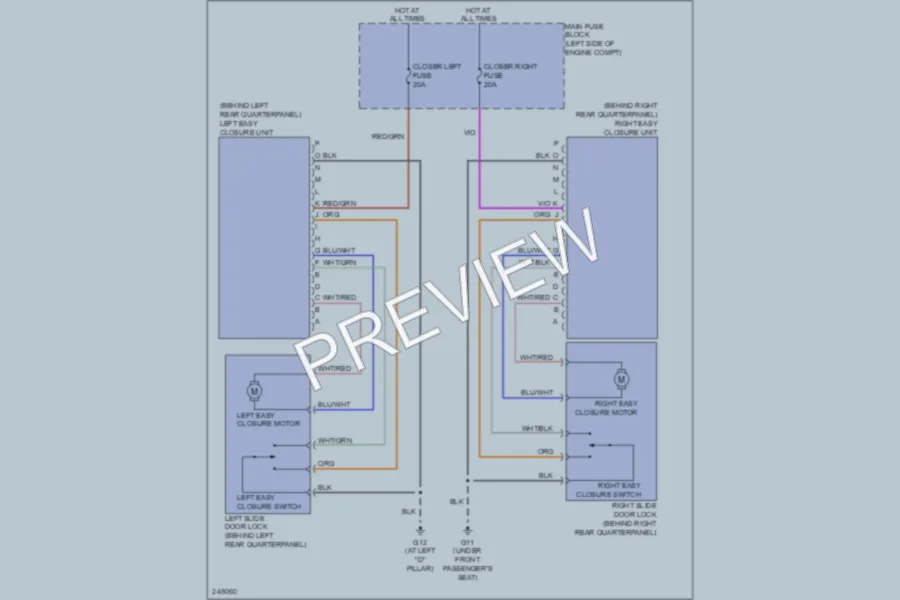 2007 Mazda 5 Trunk Tailgate Fuel Door wiring diagram preview