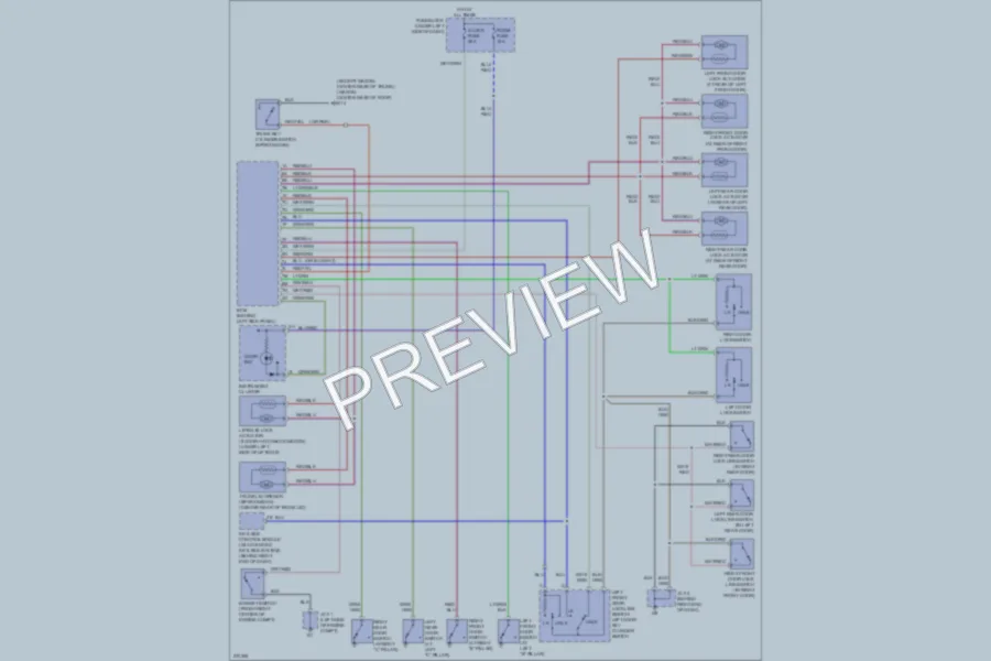 2007 Mazda 6 Power Door Locks wiring diagram preview